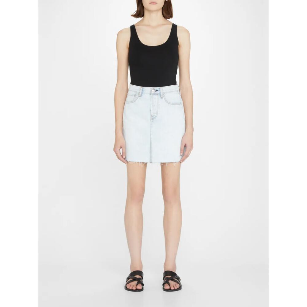 Rag & Bone High Rise Raw Hem Mini Skirt 28 Primrose WDD22S1B31K3